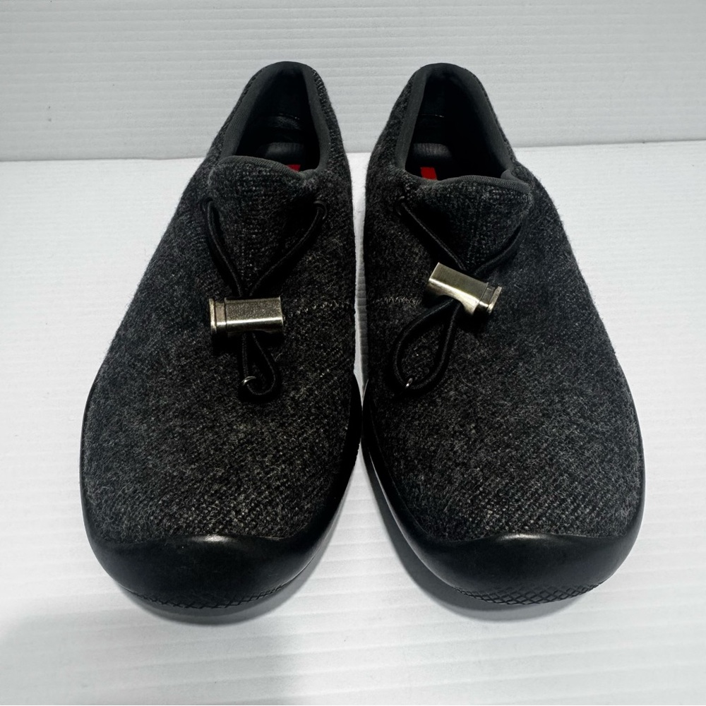 Prada Gray Wool Loafers Casual Shoes Size 36 - Picture 7 of 16